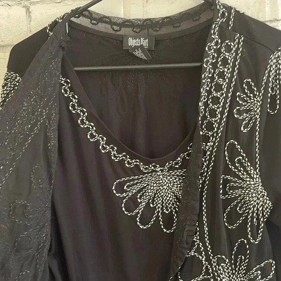 Women’s black open front blouse 2X - Picture 2 of 4